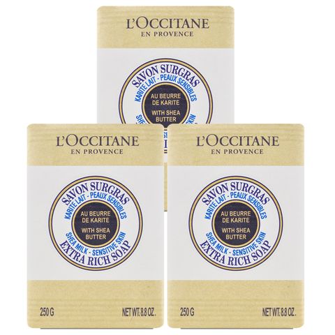 【LOCCITANE 歐舒丹】乳油木牛奶皂 250g*2 (百貨專櫃貨)