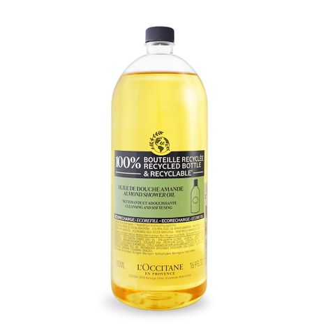 L'OCCITANE 歐舒丹 LOCCITANE  杏仁沐浴油補充瓶(500ml)-百貨公司貨