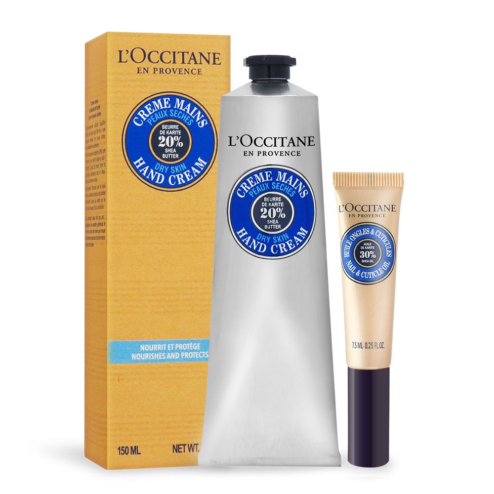 L'OCCITANE 歐舒丹 LOCCITANE  乳油木手部修護組[指緣修護油+護手霜]