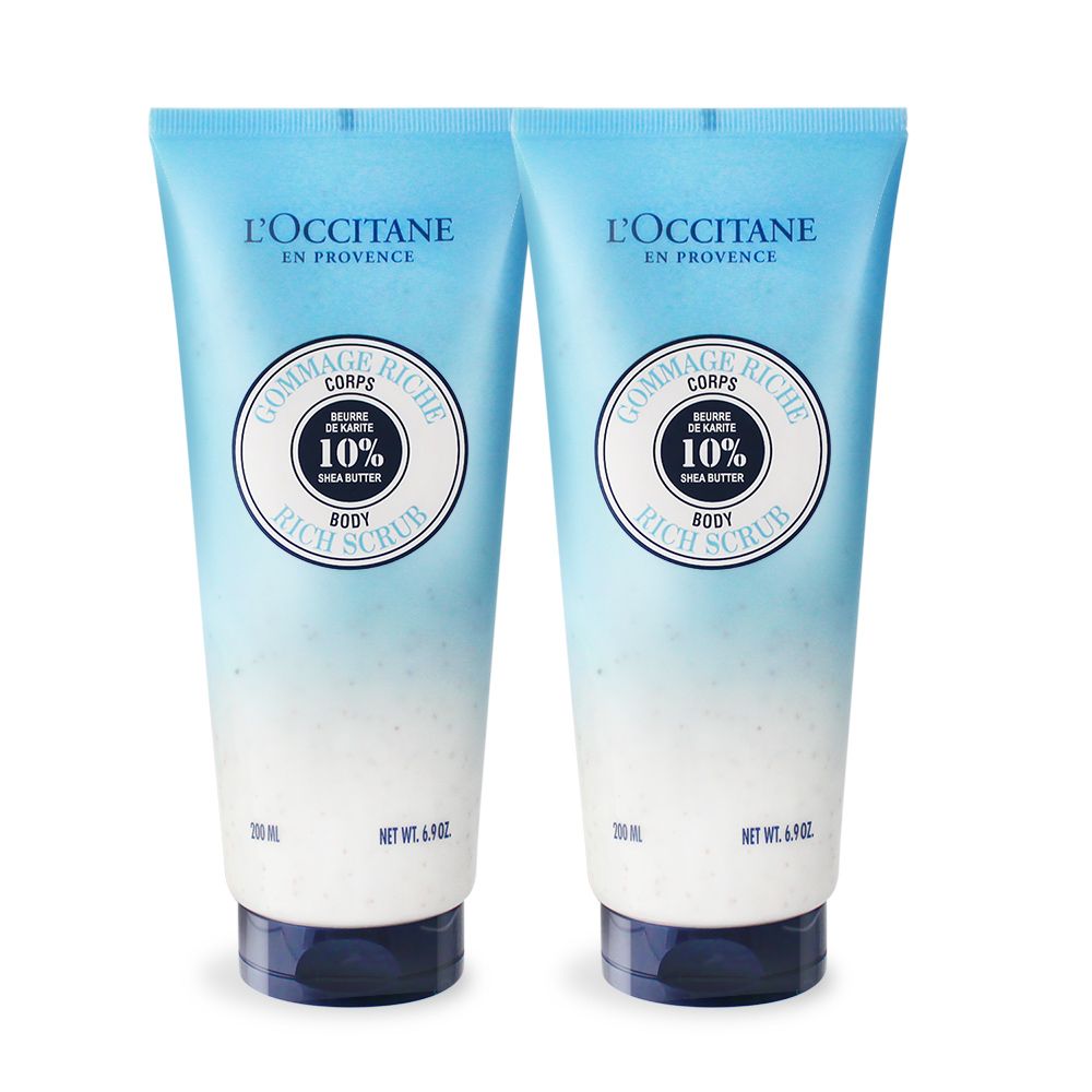 L'OCCITANE 歐舒丹 LOCCITANE  乳油木保濕去角質美體霜(200ml)X2-期效202506