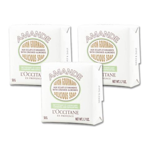 L'OCCITANE 歐舒丹 杏仁去角質皂 50g x 3