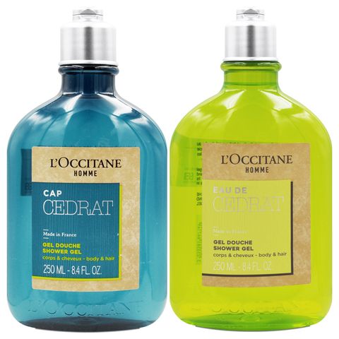 【LOCCITANE 歐舒丹】雙效沐浴膠 250ml (冒險男士/都會男士) (百貨專櫃貨)