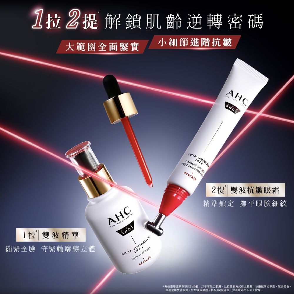 AHC 醫美科研 雙波抗老多肽膠原抗皺眼霜30ml x2入組