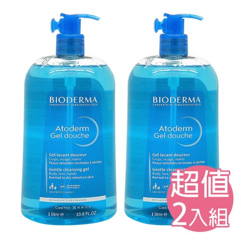 BIODERMA  Atoderm 超溫和沐浴露(藍瓶)1000mlX2入組