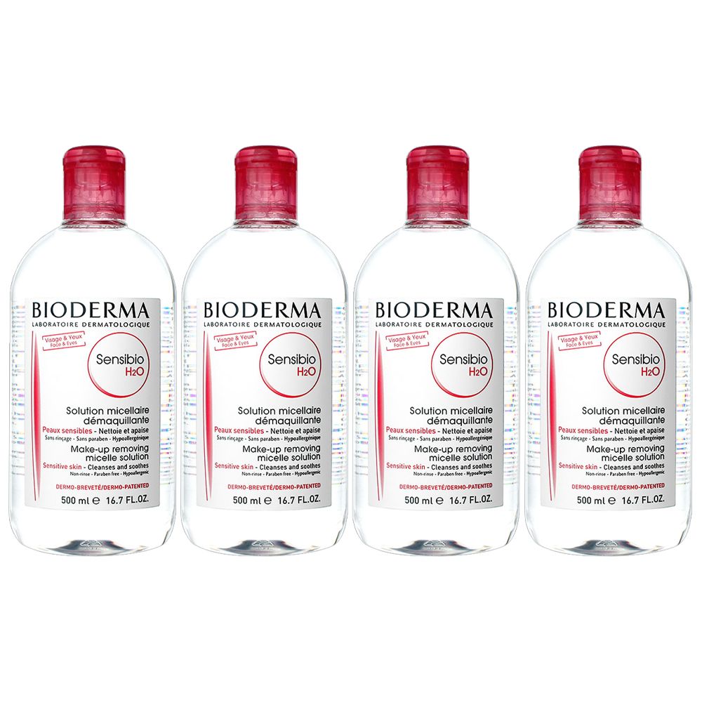 BIODERMA 貝膚黛瑪 高效卸妝潔膚液(500ml) (紅色) 4入組