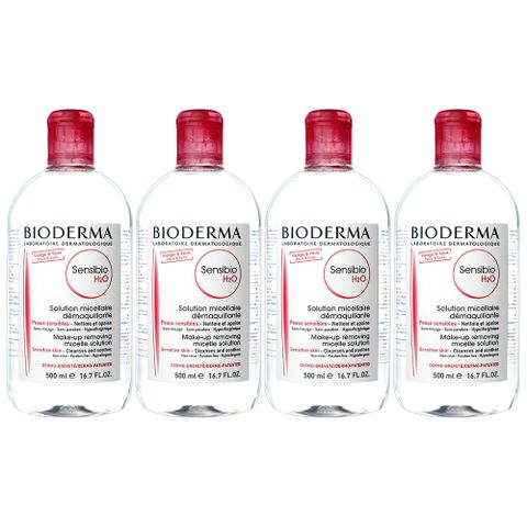 BIODERMA 貝膚黛瑪 高效卸妝潔膚液(500ml) (紅色) 4入組