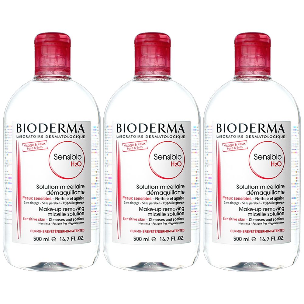 BIODERMA 貝膚黛瑪 高效卸妝潔膚液(500ml) (紅色) 3入組