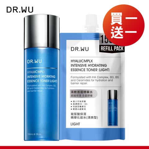 DR.WU 玻尿酸保濕精華化妝水(清爽型)150ML+補充包150ML