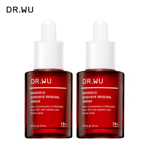 DR.WU 達爾膚 杏仁酸亮白煥膚精華18%30ML(小紅瓶) 2入組