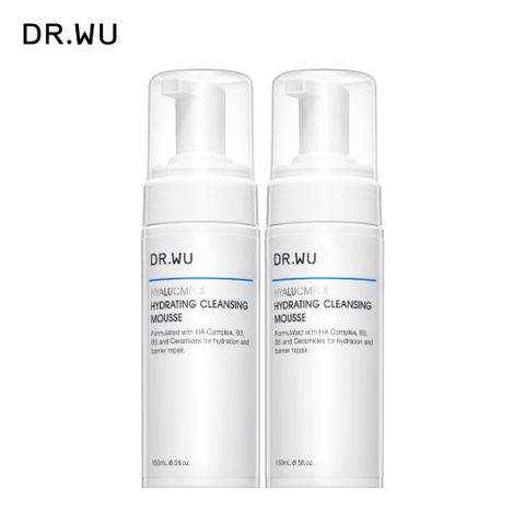 DR.WU 玻尿酸保濕潔顏慕斯150ML2入組