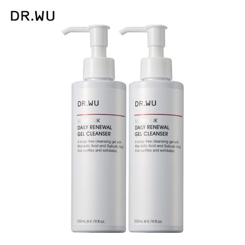 DR.WU 杏仁酸溫和煥膚潔膚露200ML_2入組 