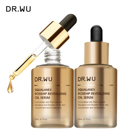 DR.WU 達爾膚 角鯊玫瑰果賦活精華油30ML(2入組)-共2入