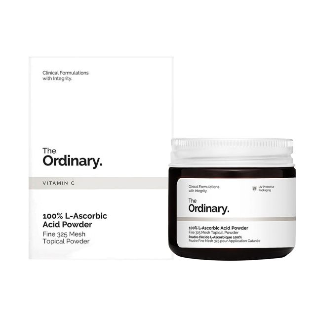 IntegrityTheOrdinaryVITAMIN C % AscorbicAcid  325 MeshTopical PowderClinical Formulationswith TheOrdinary100% L-Ascorbic Acid PowderFine 325 Mesh Topical Powder  L-Ascorbique 100% Fine Mesh 325