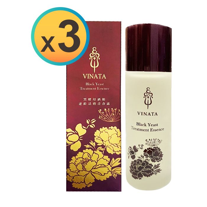 VINATA 台酒生技 黑酵母酒粕逆齡活膚青春露120ml/瓶_3入組