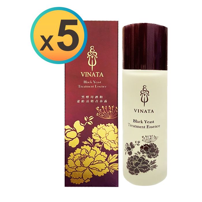 VINATA 台酒生技 黑酵母酒粕逆齡活膚青春露120ml/瓶_5入組