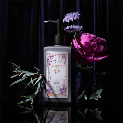 PURESCENT經典沐浴乳450g(番紅花X瑪黛茶)x3入