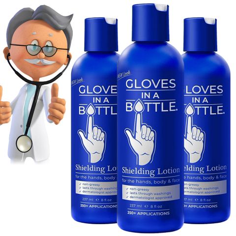 Gloves In A Bottle 瓶中隱形手套 美國 醫生愛用護手乳重量版3入組(237mlx3)