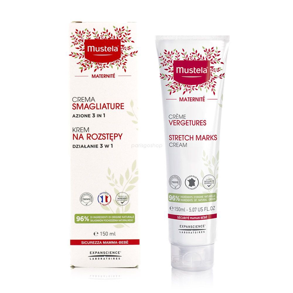 MustlaMATERNITÉMustelaCREMASMAGLIATUREAZIONE 3 IN 1KREMNA ROZSTĘPYDZIAŁANIE MATERNITÉVERGETURESSTRETCH MARKS CREAM96    E NATURALE  NATURALNEGOe 150 mlSICUREZZA MAMMA96   NATURELLE OF NATURAL ORIGINe150ml-5.07 US FL.OZ MAMAN EXPANSCIENCEEXPANSCIENCELABORATOIRES