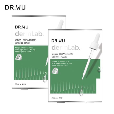 DR.WU 達爾膚 積雪草舒敏精華面膜4入_2入組