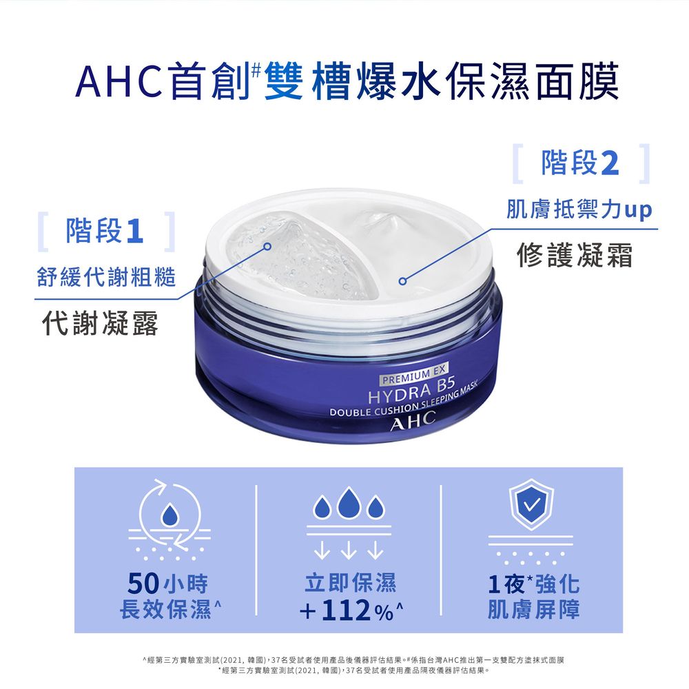 AHC 奇肌賦活B5微導雙槽爆水面膜 60G x2入組