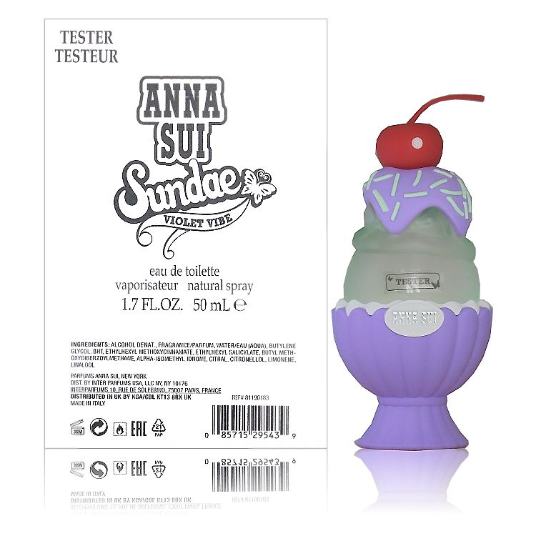 Anna Sui Sundae Violet Vibe 果漾聖代淡香水- 戀愛紫檸50ml Tester