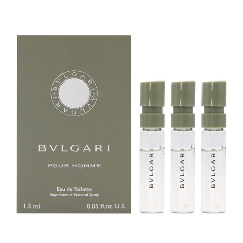 BVLGARI 寶格麗 經典大吉嶺中性淡香水1.5ml 針管 三入組