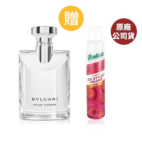 BVLGARI 寶格麗 大吉嶺中性淡香水 100ML+BATISTE 乾洗髮噴劑雙效款 200ML-極致蓬鬆