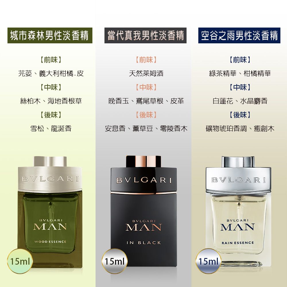 BVLGARI 寶格麗 MAN男性小香禮盒(15ml*3入)