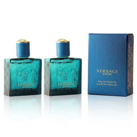 Versace 凡賽斯 EROS 艾諾斯愛神男性淡香水 5ml 小香 2入組