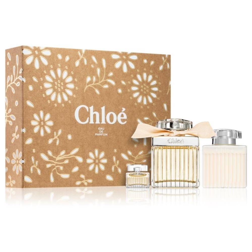 CHLOE 克羅埃  同名女淡香精禮盒 (淡香精75ml+淡香精5ml+身體乳100ml)