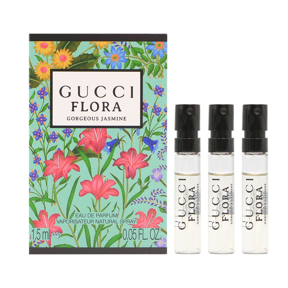 GUCCI 古馳  FLORA幻夢茉莉花女性淡香精 1.5ml 針管 3入組