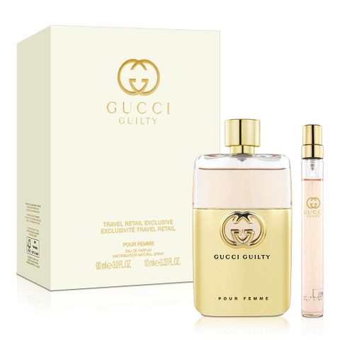 GUCCI 古馳 罪愛女性香氛禮盒(淡香精90ml+隨行香氛10ml)