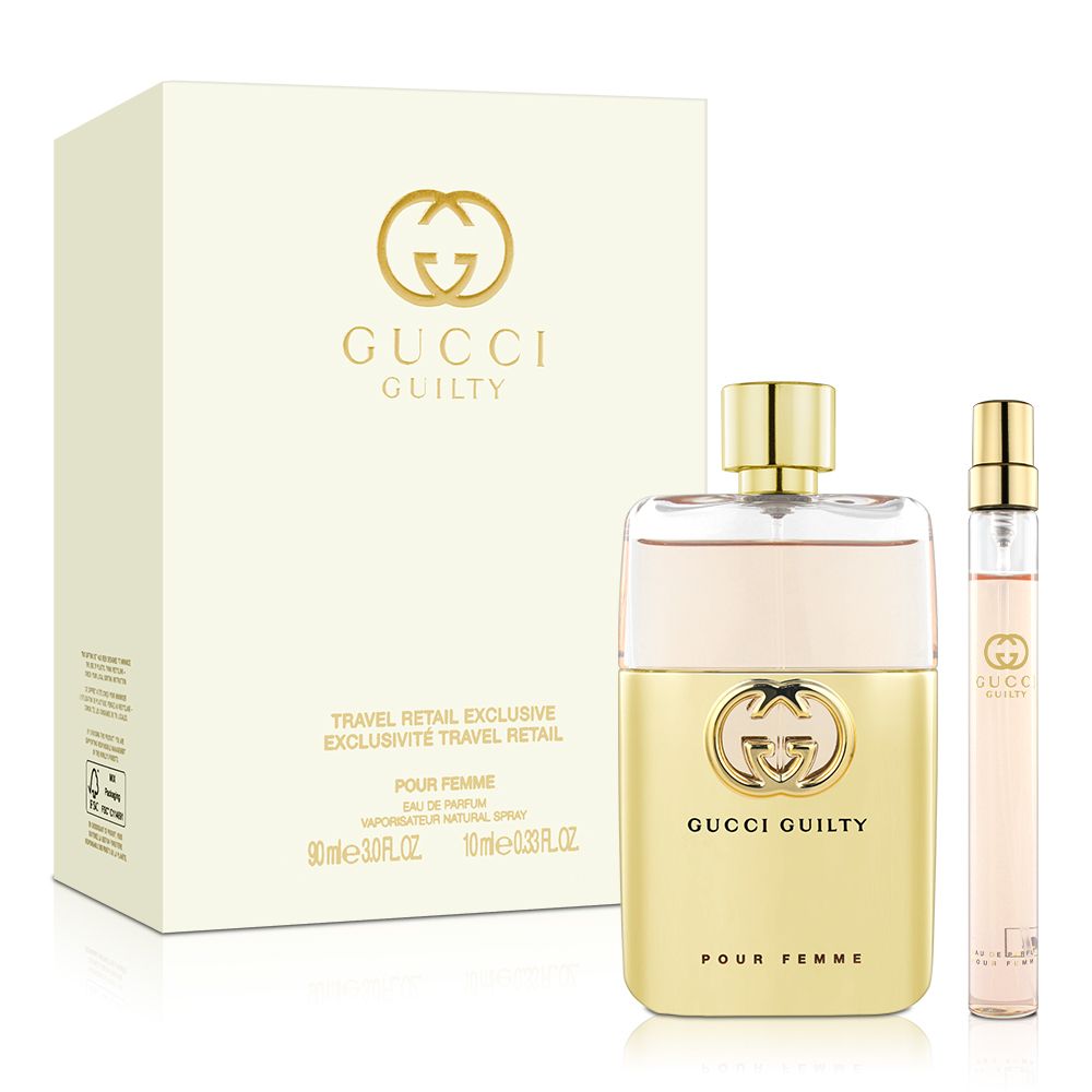 GUCCI 古馳  罪愛女性香氛禮盒(淡香精90ml+隨行香氛10ml)