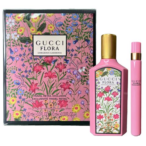 GUCCI 古馳 FLORA 華麗梔子花香水禮盒(100ml +10ml)