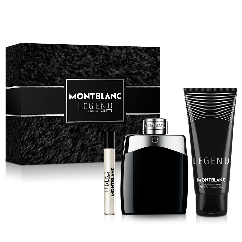 MONTBLANC 萬寶龍   傳奇經典男性淡香水禮盒(淡香水100ml+隨行香氛7.5ml+沐浴精100ml)