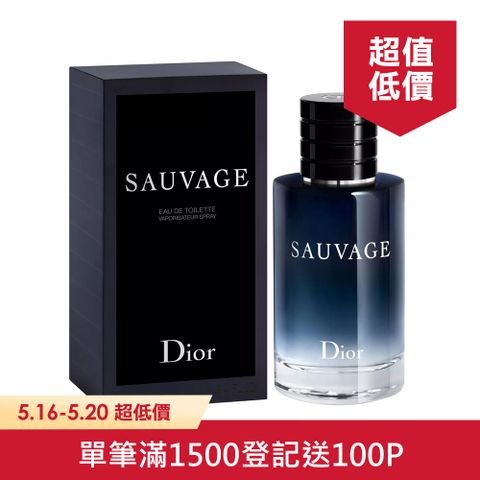 【Dior迪奧】SAUVAGE 曠野之心男性淡香水100ml 國際航空版