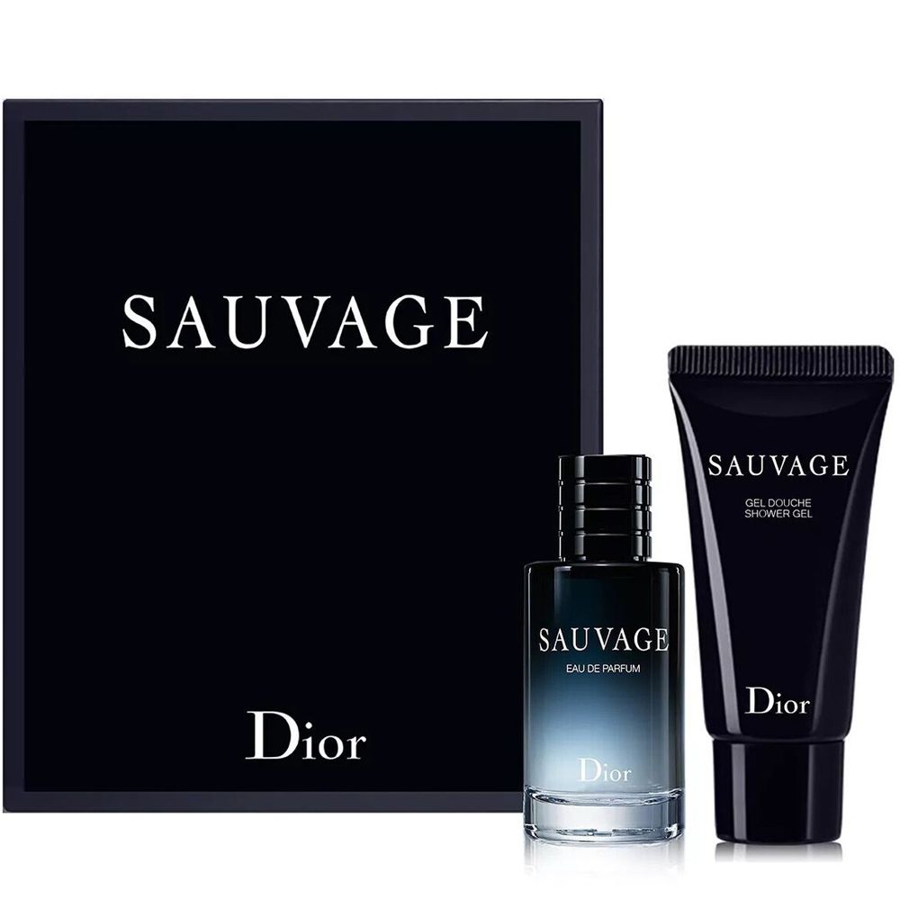 Dior 迪奧  SAUVAGE EAU DE TOILETTE 曠野之心男性淡香精禮盒(10ml+沐浴精20ml+沐浴球)