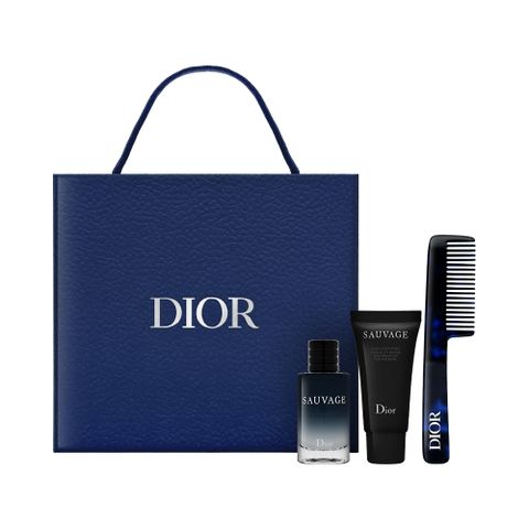 Dior 迪奧 SAUVAGE曠野之心三件組禮盒(淡香水 10ml+全效保濕乳 20ml+美容梳)
