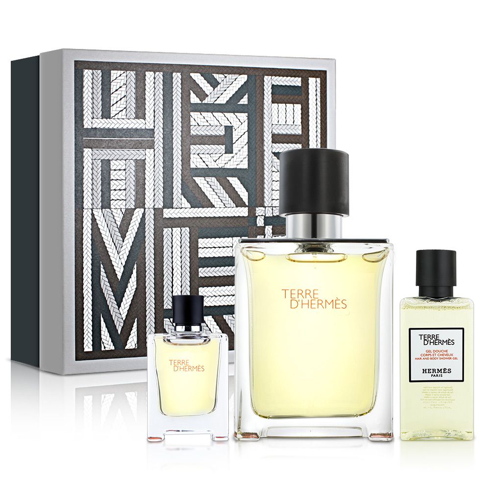 HERMES 愛馬仕大地香水禮盒(淡香水100ml+小香5ml+沐浴精40ml) - PChome