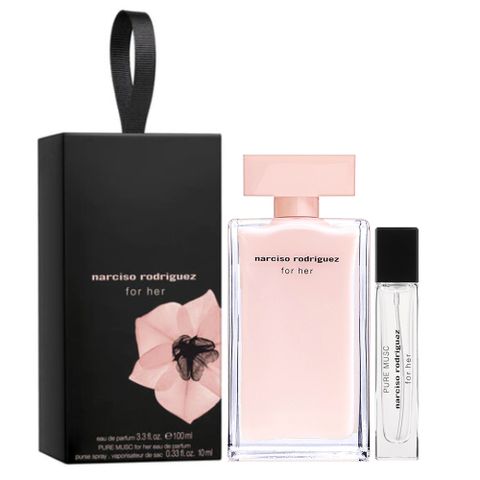 Narciso Rodriguez For Her女性淡香精二入禮盒(For Her同名經典100ml+純粹繆思10ml)