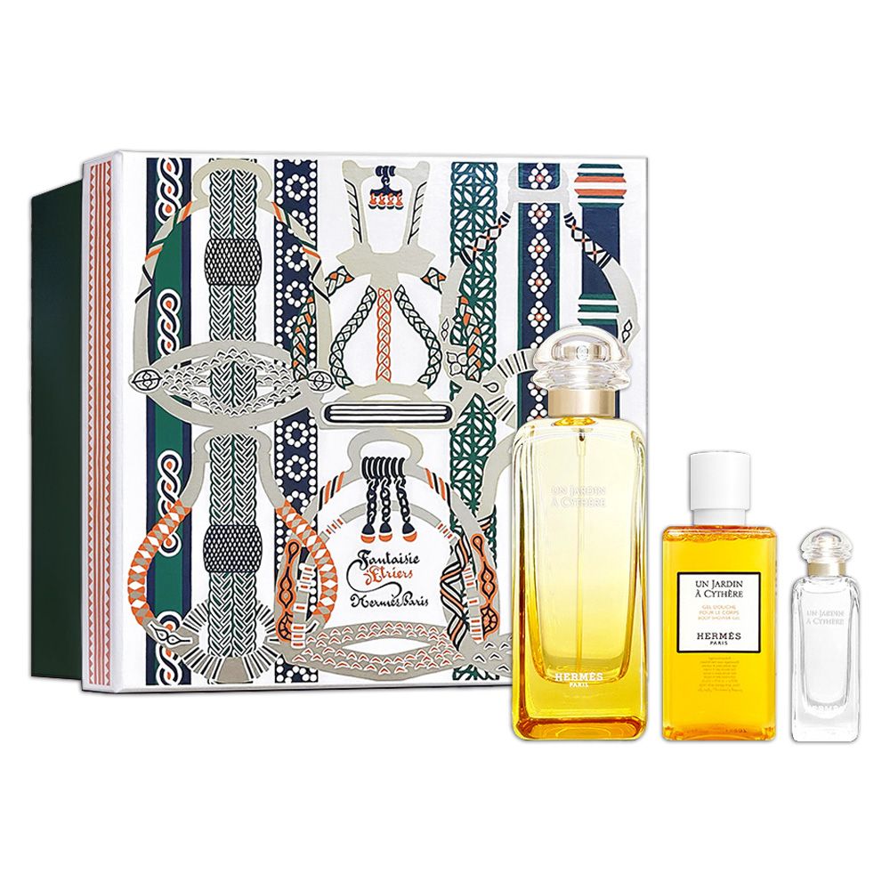 HERMES 愛馬仕  Un Jardin a Cythere 希瑟花園禮盒 (淡香水100ml+7.5ml+沐浴露40ml)