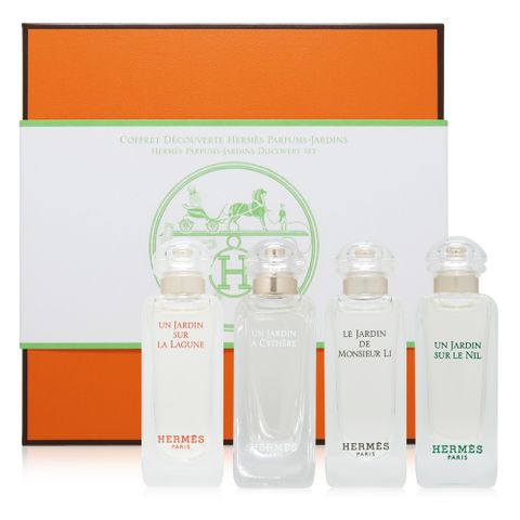 Hermes 愛馬仕 香水禮盒 7.5ml X 4入(潟湖/希瑟/李先生/尼羅河)