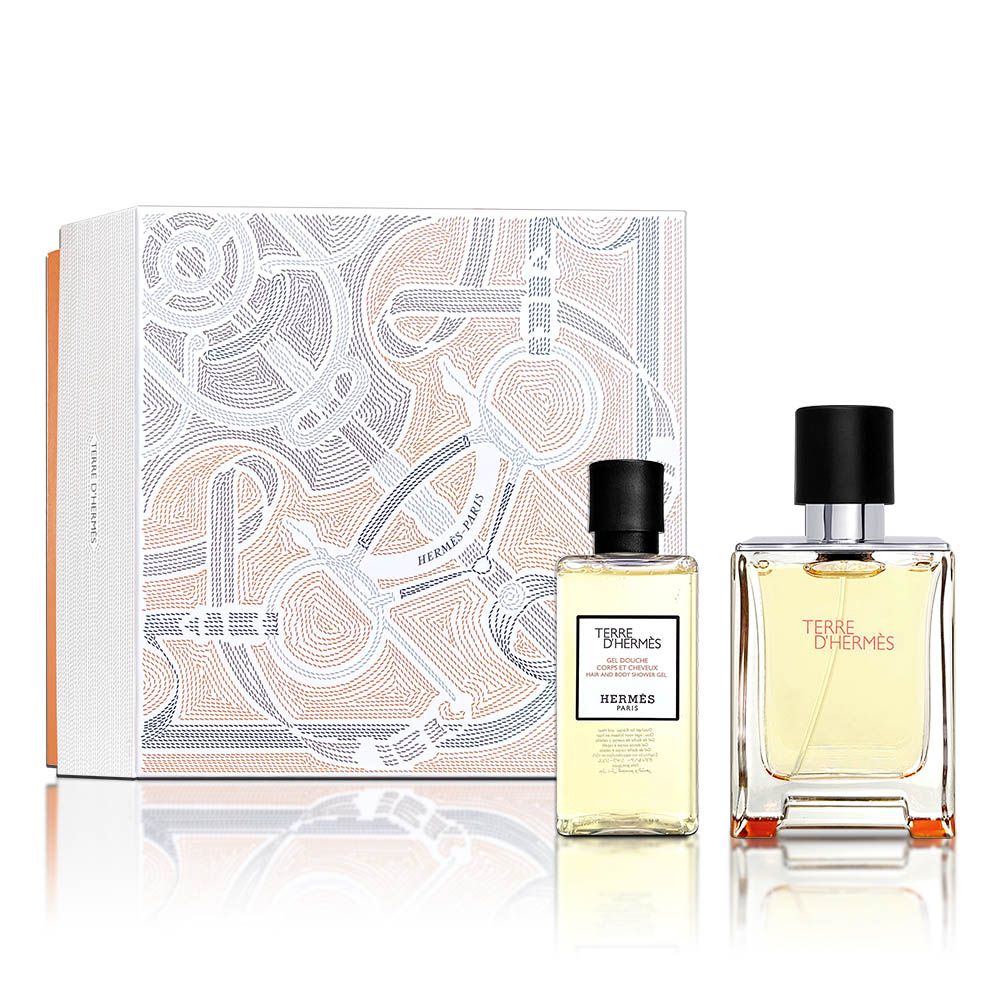 HERMES 愛馬仕 Terre D'Hermes 大地男性香氛禮盒 (淡香水50ML+洗髮沐浴膠40ML)