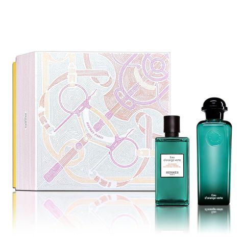 HERMES 愛馬仕 Eau Dorange Verte 橘綠之泉香氛禮盒 (古龍水100ML+洗髮沐浴膠80ML)