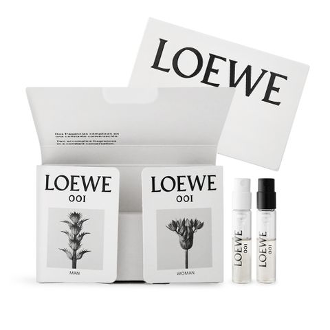 LOEWE 羅威 001淡香精套組[男性+女性](1.5mlX2)-香水隨身針管試香