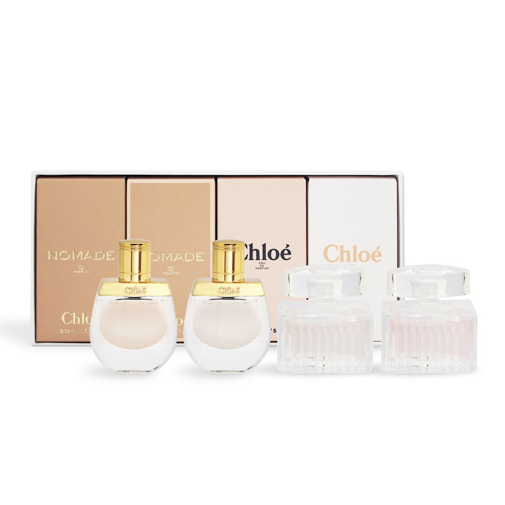 CHLOE 蔻依  四入經典香水禮盒[同名+沁漾玫瑰+芳心淡香精+芳心淡香水](5mlX4)-新版-國際航空版