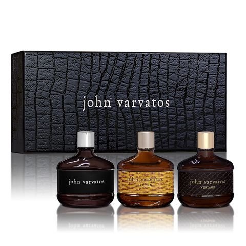 John Varvatos 隨行小香禮盒 15MLX3入(時淬典藏+工匠藤編+經典同名)