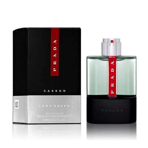 PRADA 普拉達 Luna Rossa Carbon 卓越勁黑男性淡香水 100ML TESTER 環保包裝