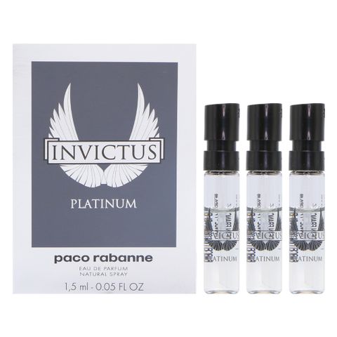 Paco Rabanne Invictus Platinum 星耀勇者男性淡香精 1.5ml 針管 (3入組)