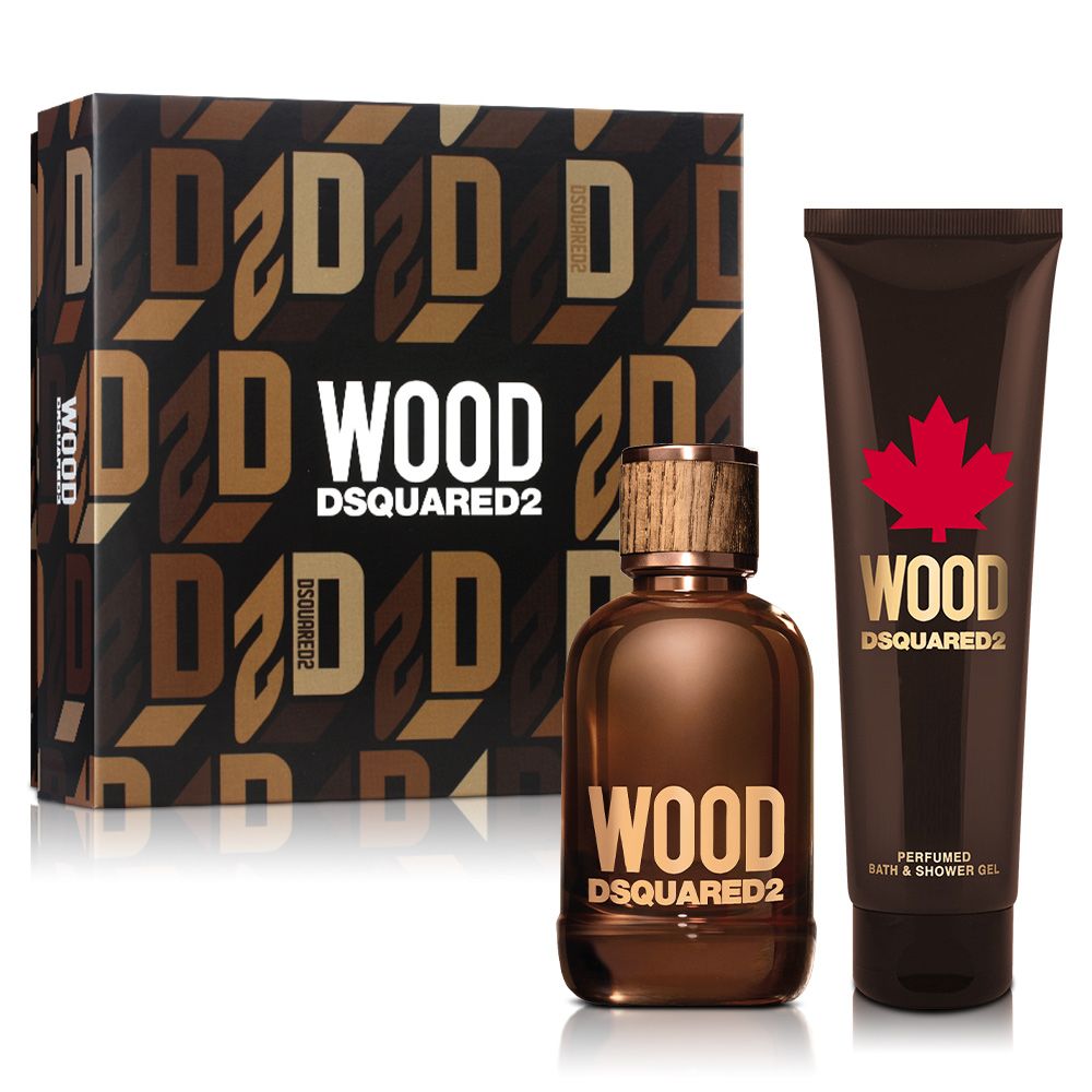 DSQUARED2  WOOD 天性男性淡香水禮盒(淡香水100ml+沐浴精150ml)